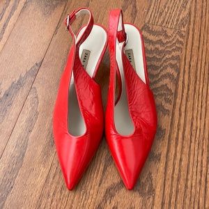 Zara red heel shoes